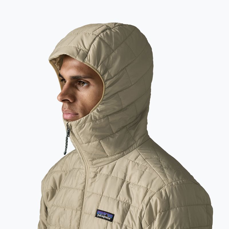 Men's insulated jacket Patagonia Nano Puff Hoody weathered stone 4