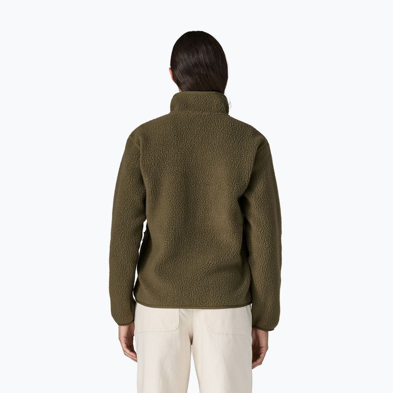 Women's fleece sweatshirt Patagonia Retro Pile Marsupial basin green 2