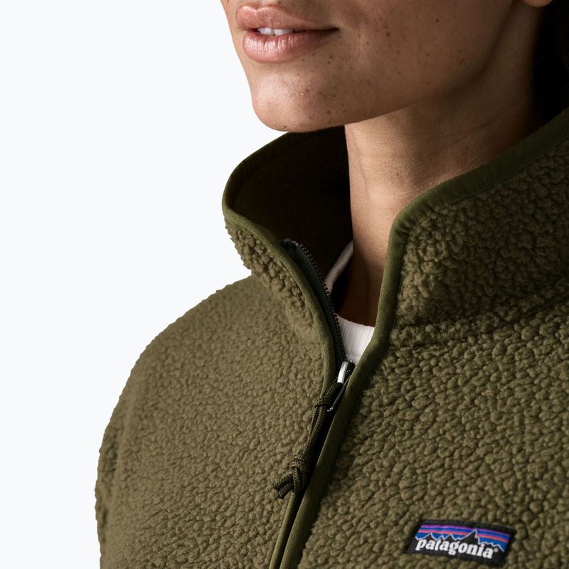 Women's fleece sweatshirt Patagonia Retro Pile Marsupial basin green 4