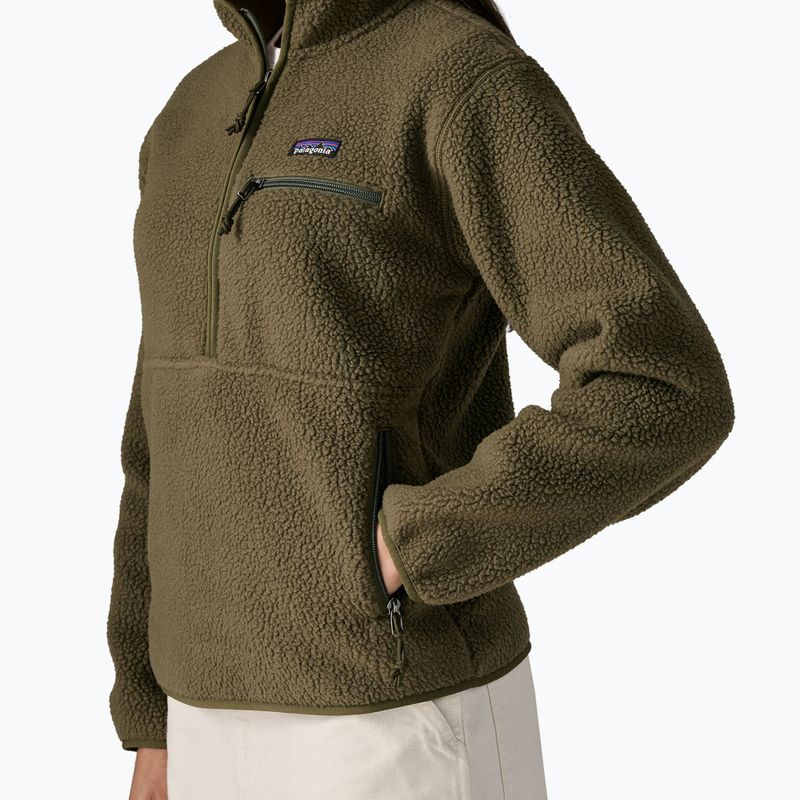 Women's fleece sweatshirt Patagonia Retro Pile Marsupial basin green 5