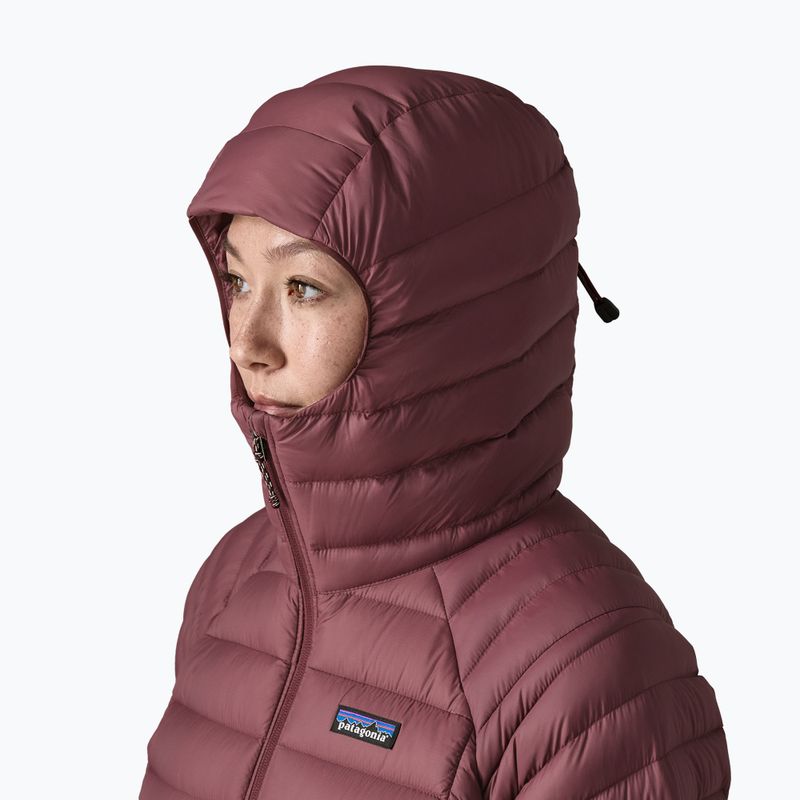Women's down jacket Patagonia Down Sweater Hoody dark ruby 5