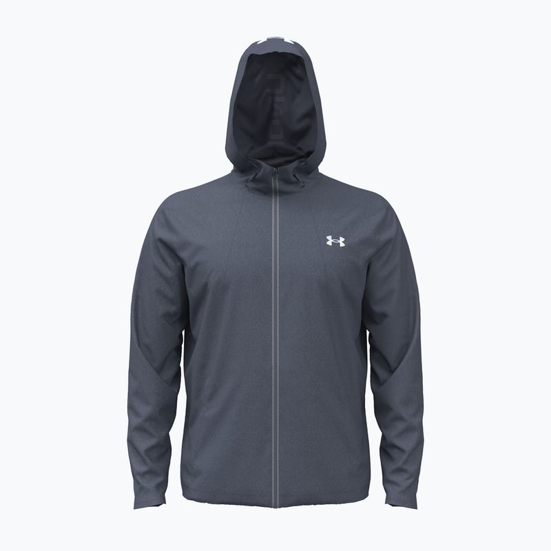 Men's training jacket Under Armour Tech Utility Woven Jacket downpour gray/white