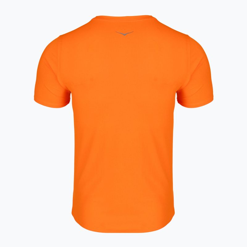 Men's running shirt HOKA EveryRun Short Sleeve electric tangerine 2