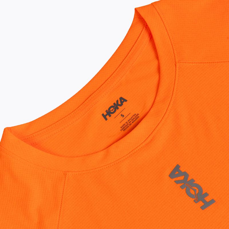 Men's running shirt HOKA EveryRun Short Sleeve electric tangerine 3