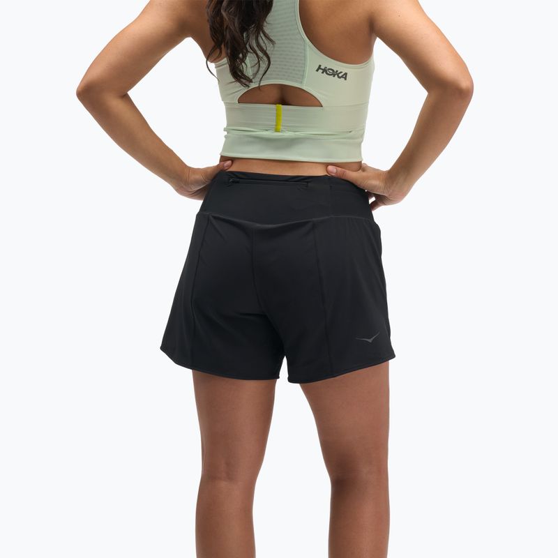 Women's running shorts HOKA Glide Short 5" 2in1 black 3
