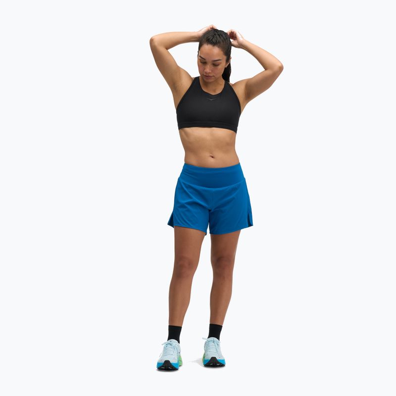 Women's running shorts HOKA Glide Short 5" 2in1 night glow blue 2