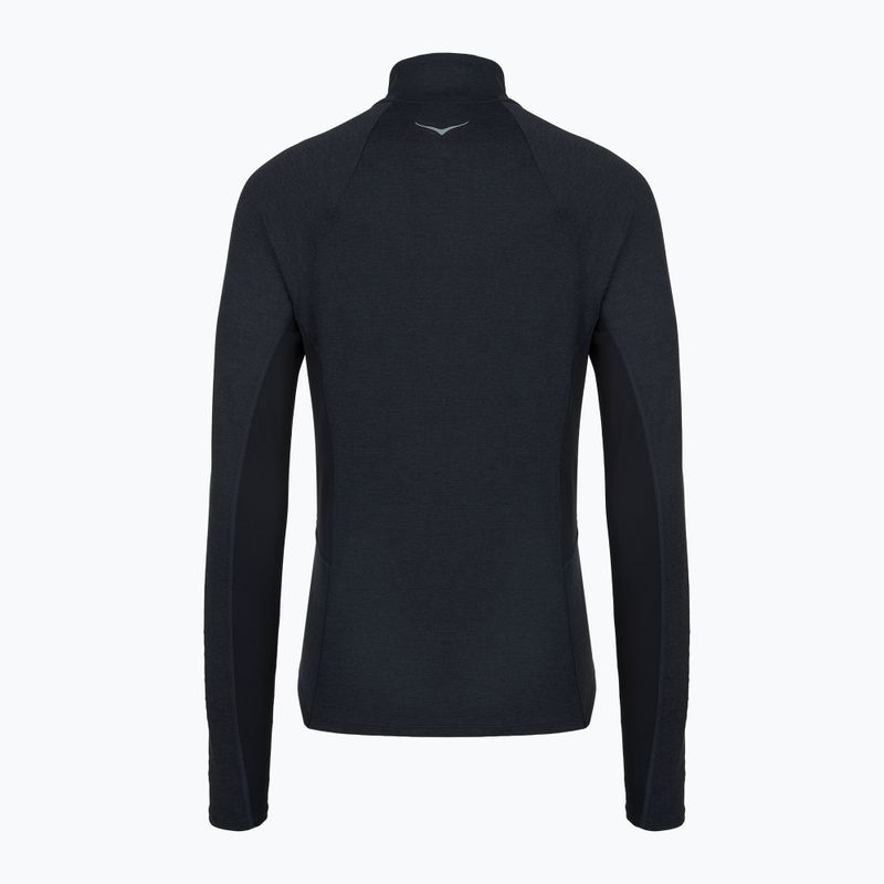 Women's running sweatshirt HOKA Skyform Half Zip black heather 2