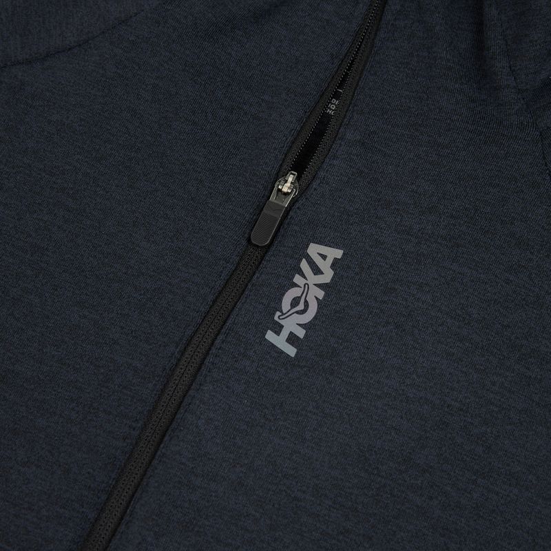 Women's running sweatshirt HOKA Skyform Half Zip black heather 3