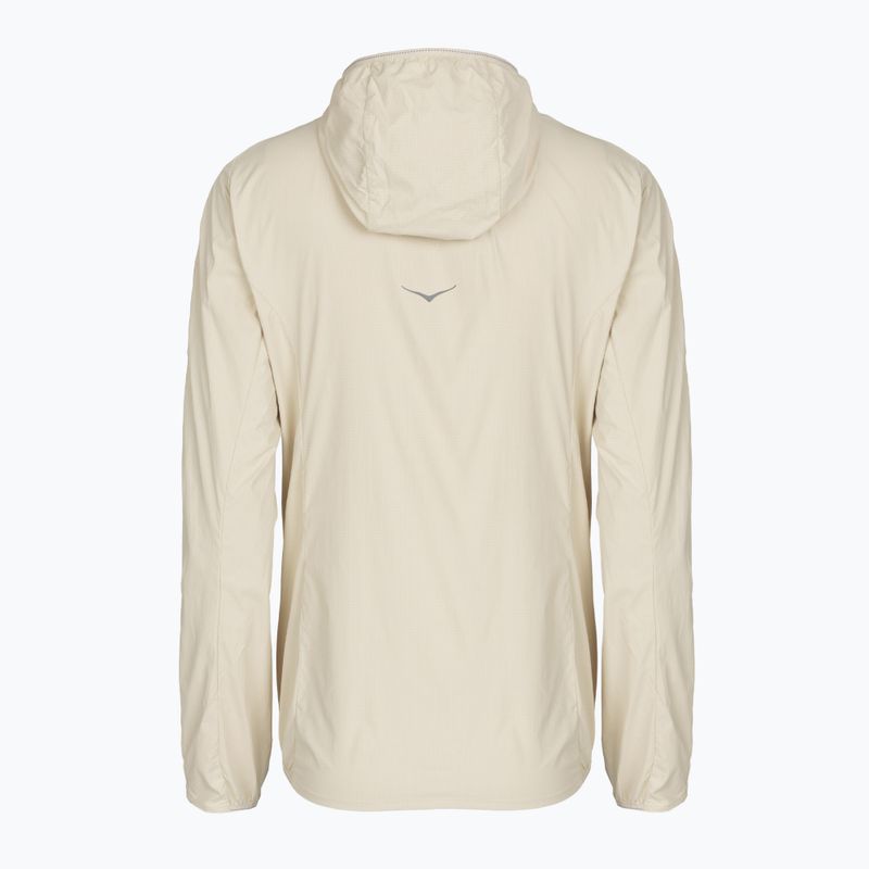Women's running jacket HOKA Skyflow Wind Jacket oat milk 2
