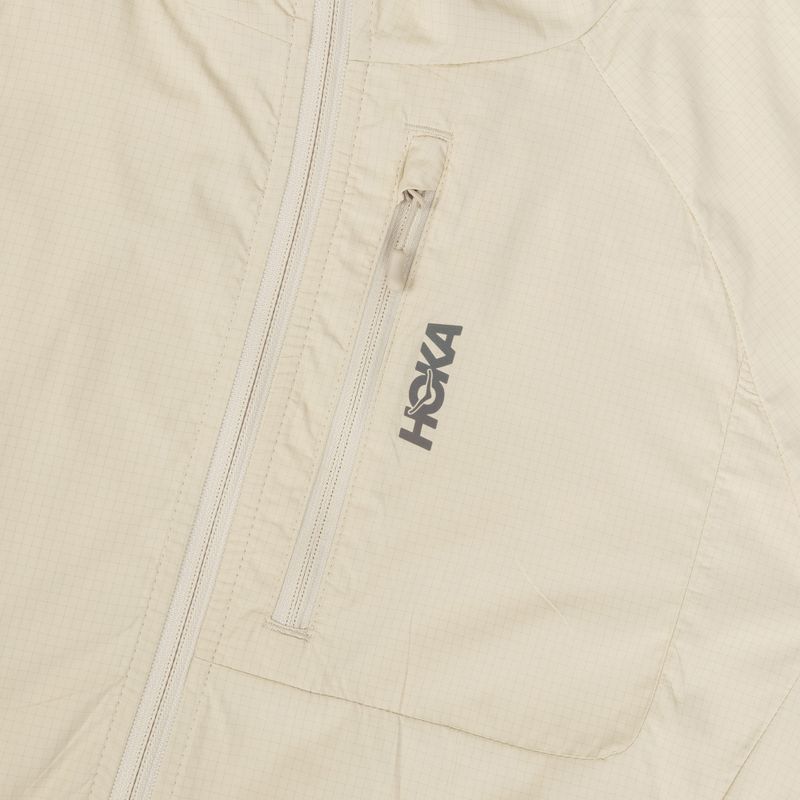 Women's running jacket HOKA Skyflow Wind Jacket oat milk 3