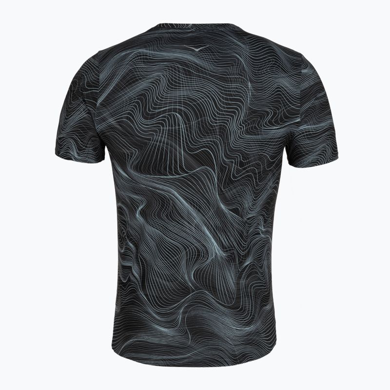 Men's running shirt HOKA EveryRun CLF PRT black/white 2