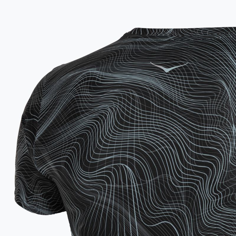 Men's running shirt HOKA EveryRun CLF PRT black/white 4