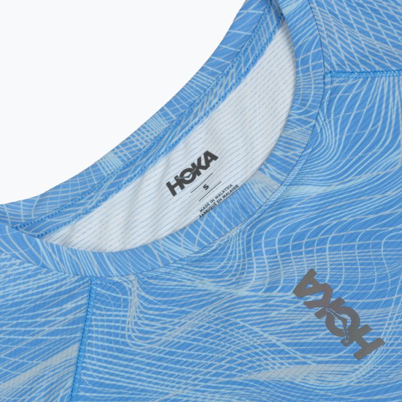 Men's running shirt HOKA EveryRun CLF PRT mineral blue 3