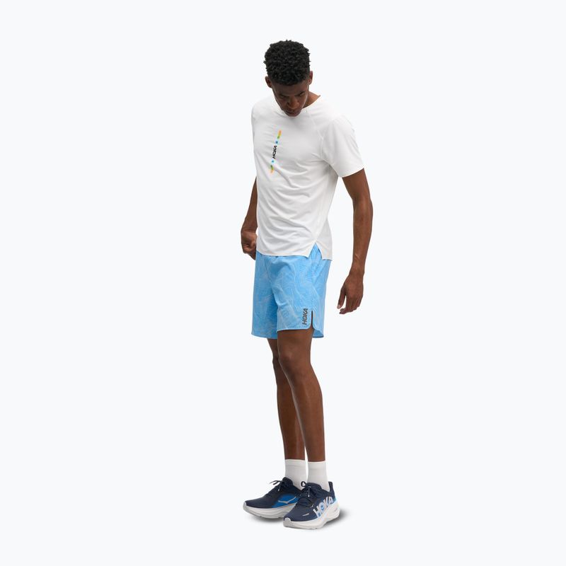 Men's running shorts HOKA Glide Short 7" CLF PRT mineral blue 2