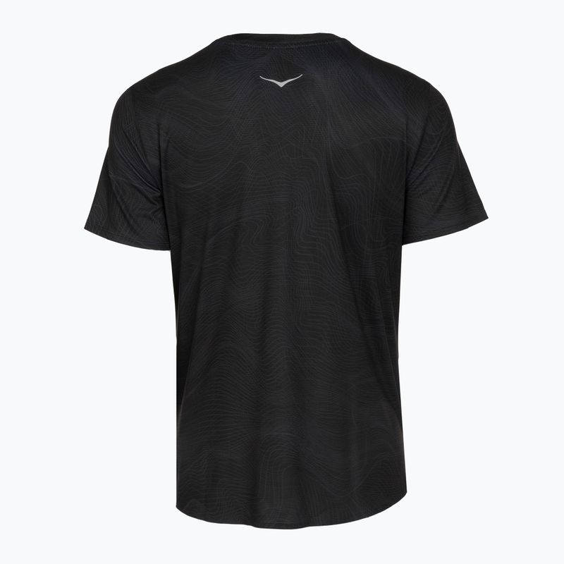 Women's running shirt HOKA EveryRun CLF PRT black/squid ink 2