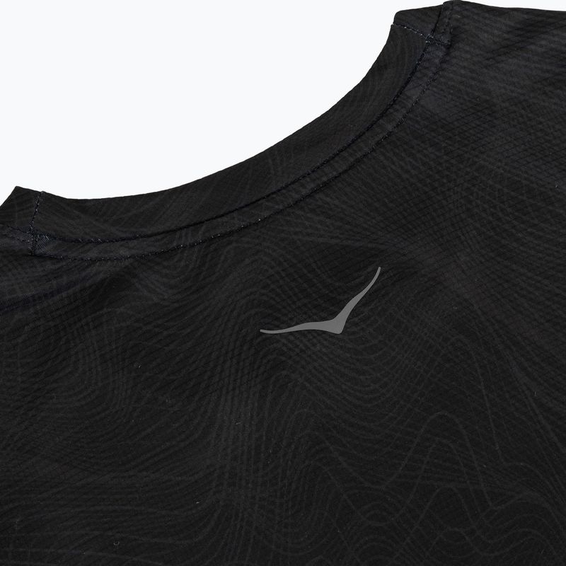 Women's running shirt HOKA EveryRun CLF PRT black/squid ink 4