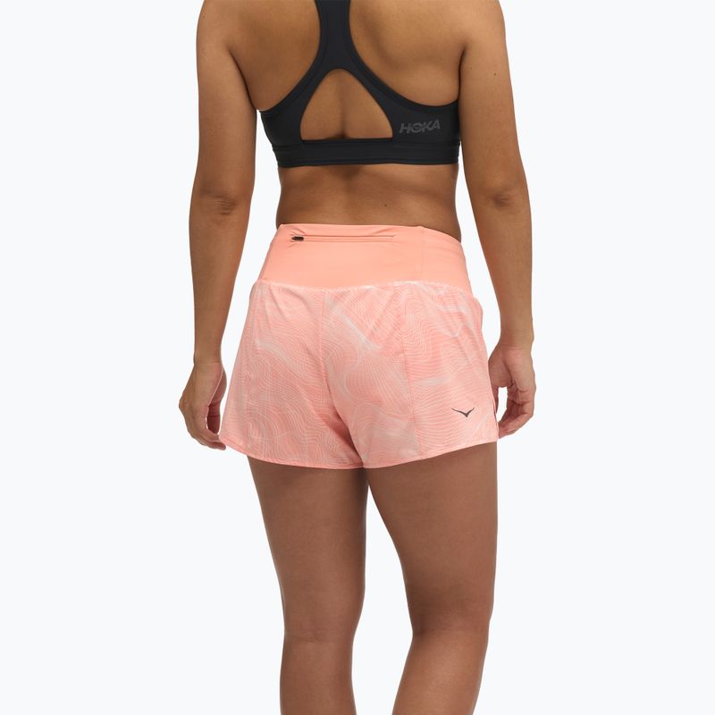 Women's running shorts HOKA Glide Short 3.5" CLF PRT sunstone print 3