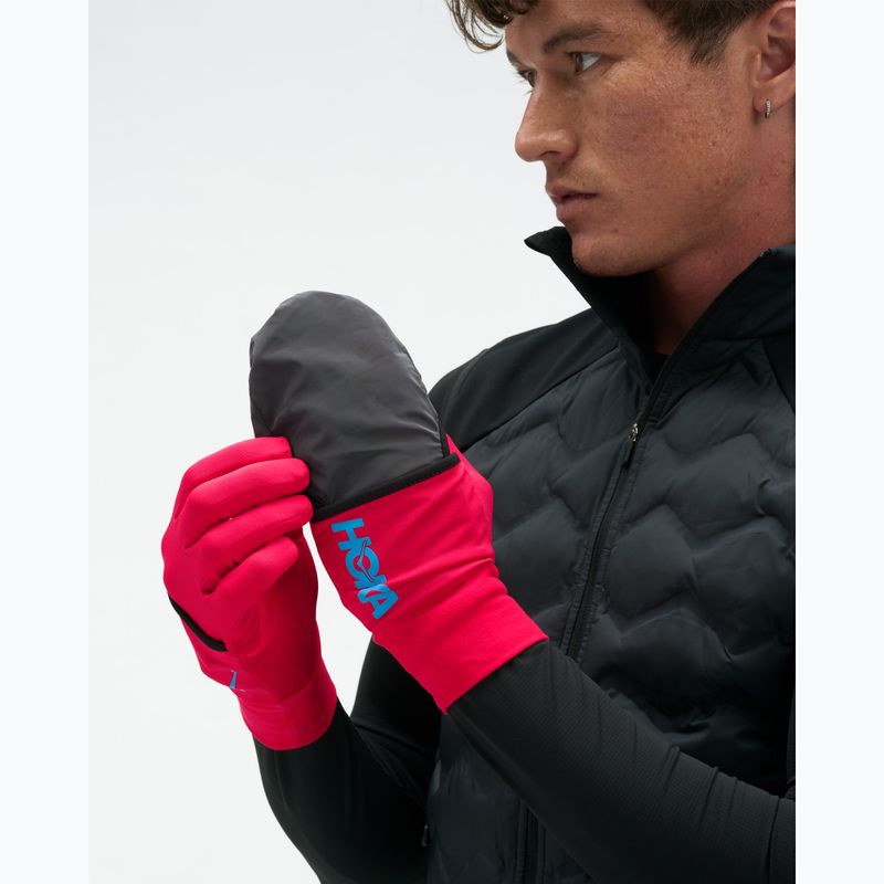 Running gloves HOKA Coldsnap Fleece Gloves cerise 4