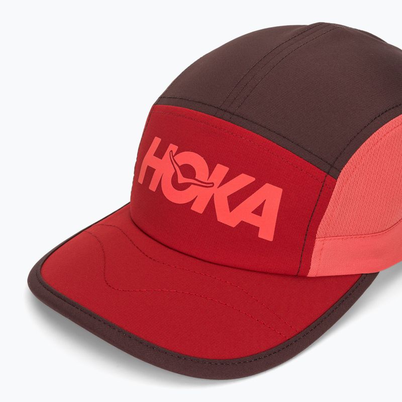 Baseball cap HOKA Run Hat deep mauve/red agate 3