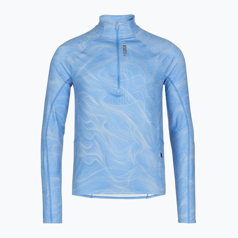 Men's running sweatshirt HOKA Skyform Half Zip CLF PRT mineral blue
