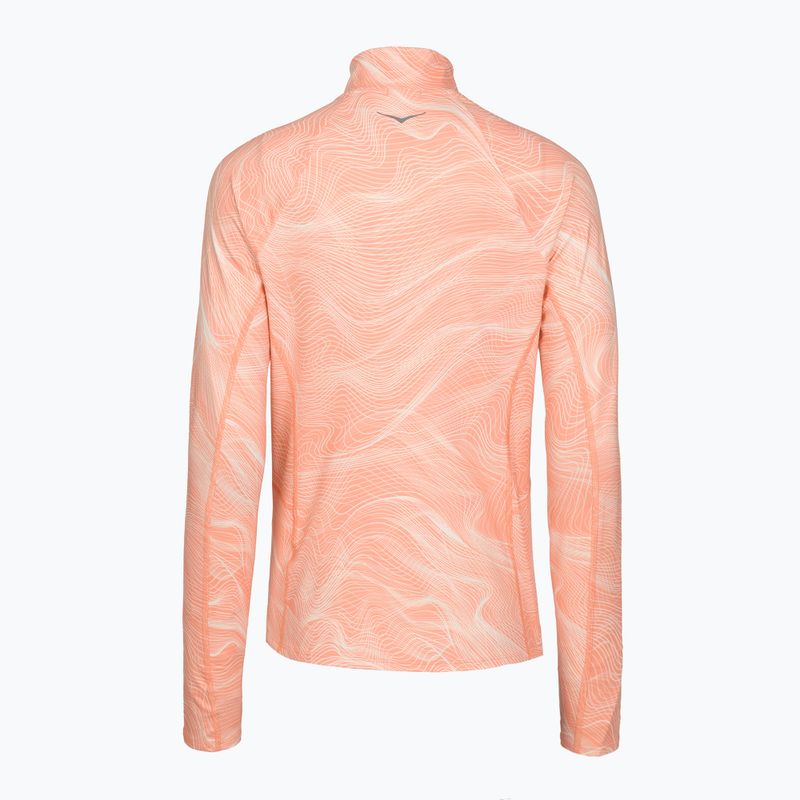 Women's running sweatshirt HOKA Skyform Half Zip CLF PRT sunstone print 2