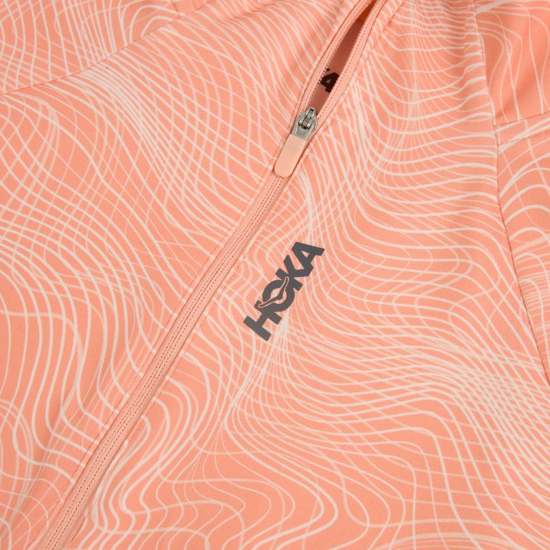 Women's running sweatshirt HOKA Skyform Half Zip CLF PRT sunstone print 3