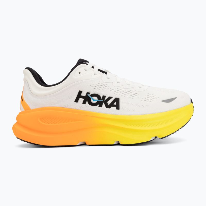 Men's running shoes HOKA Bondi 9 white/neon tangerine 2