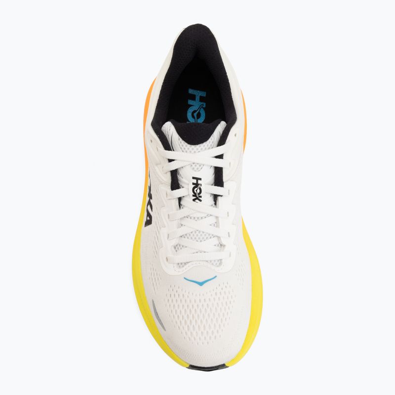 Men's running shoes HOKA Bondi 9 white/neon tangerine 5