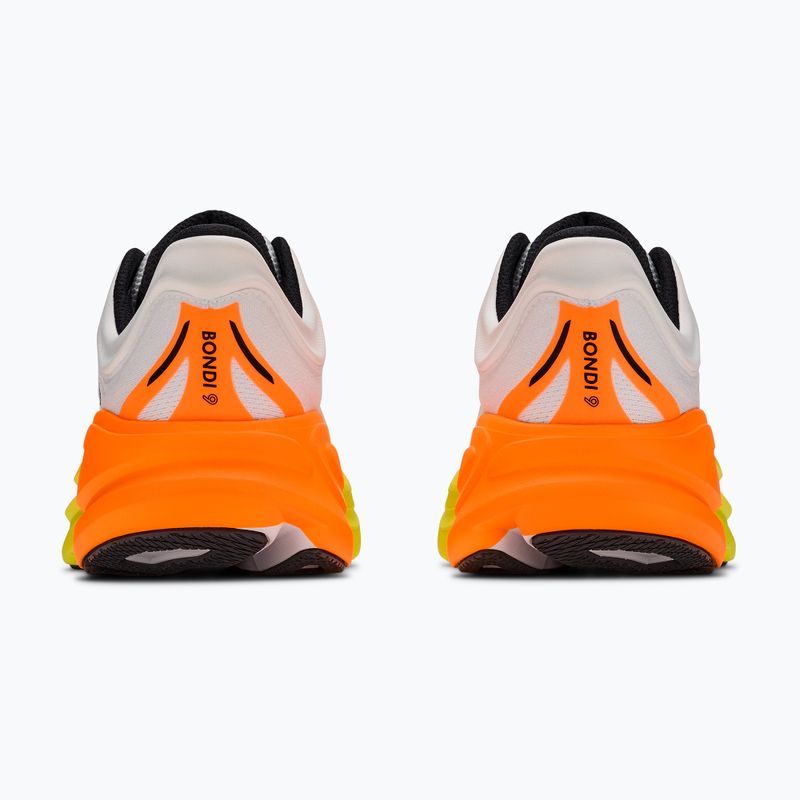 Men's running shoes HOKA Bondi 9 white/neon tangerine 4