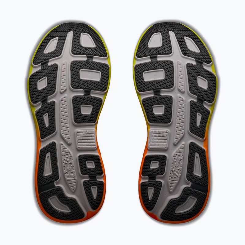 Men's running shoes HOKA Bondi 9 white/neon tangerine 6