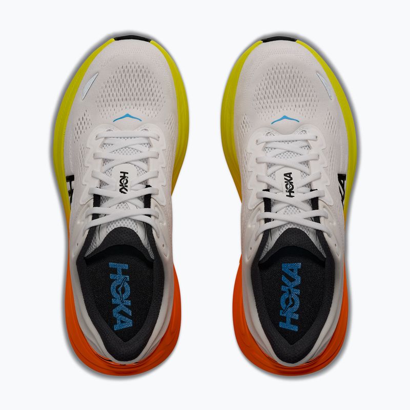 Men's running shoes HOKA Bondi 9 Wide white/neon tangerine 5