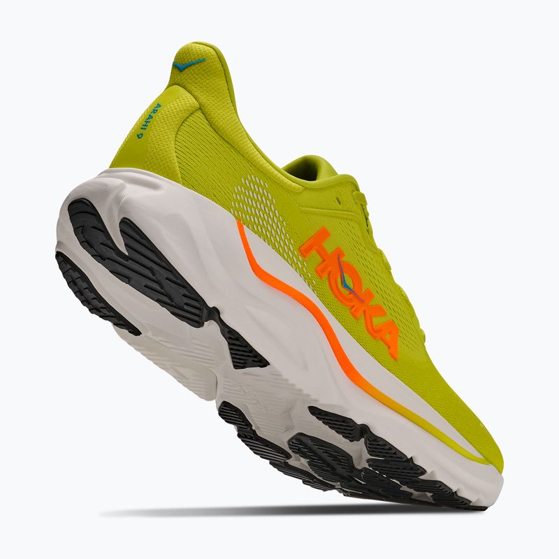 Men's running shoes HOKA Arahi 9 Wide hoka citrus/neon tangerine 3