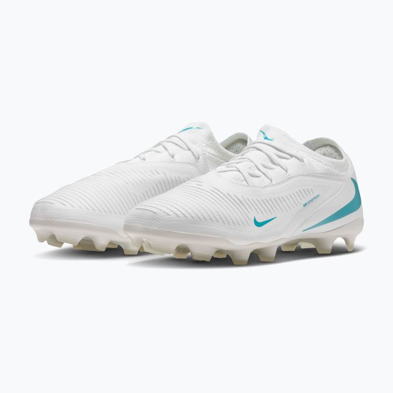 Children's football boots Nike Phantom 6 Low Pro Jr FG/MG white/white/dusty cactus 3