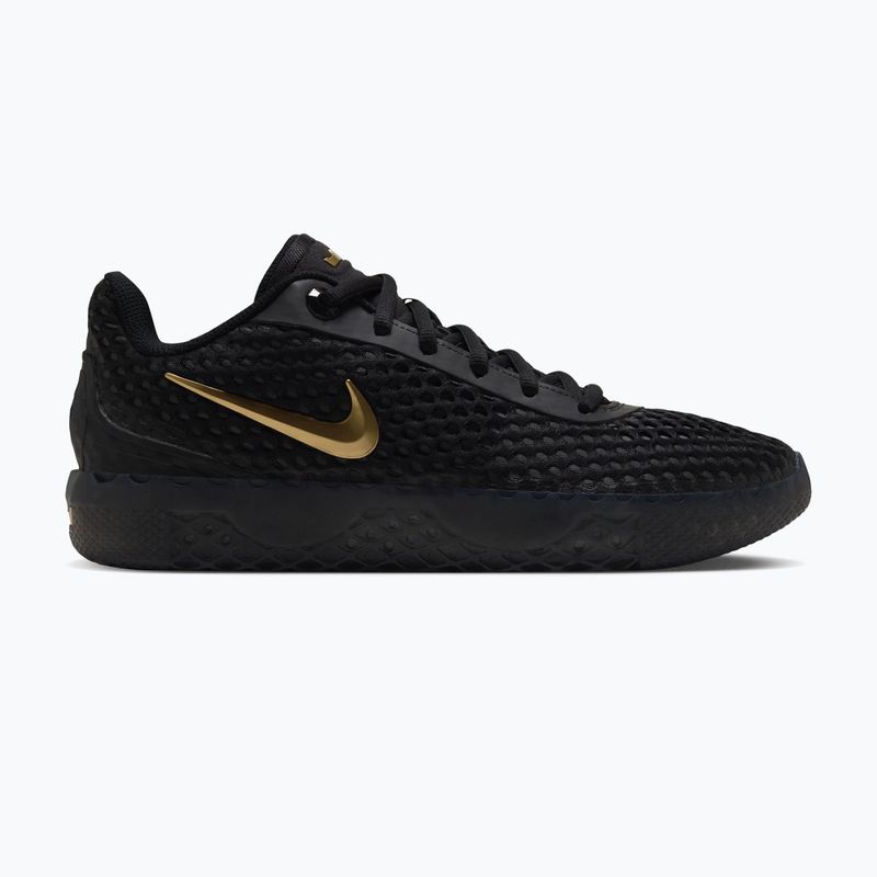 Men's basketball shoes Nike LeBron Witness X black/black/iron grey/metallic gold