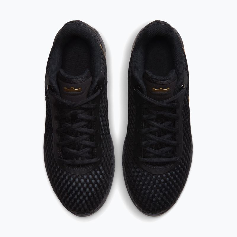 Men's basketball shoes Nike LeBron Witness X black/black/iron grey/metallic gold 5