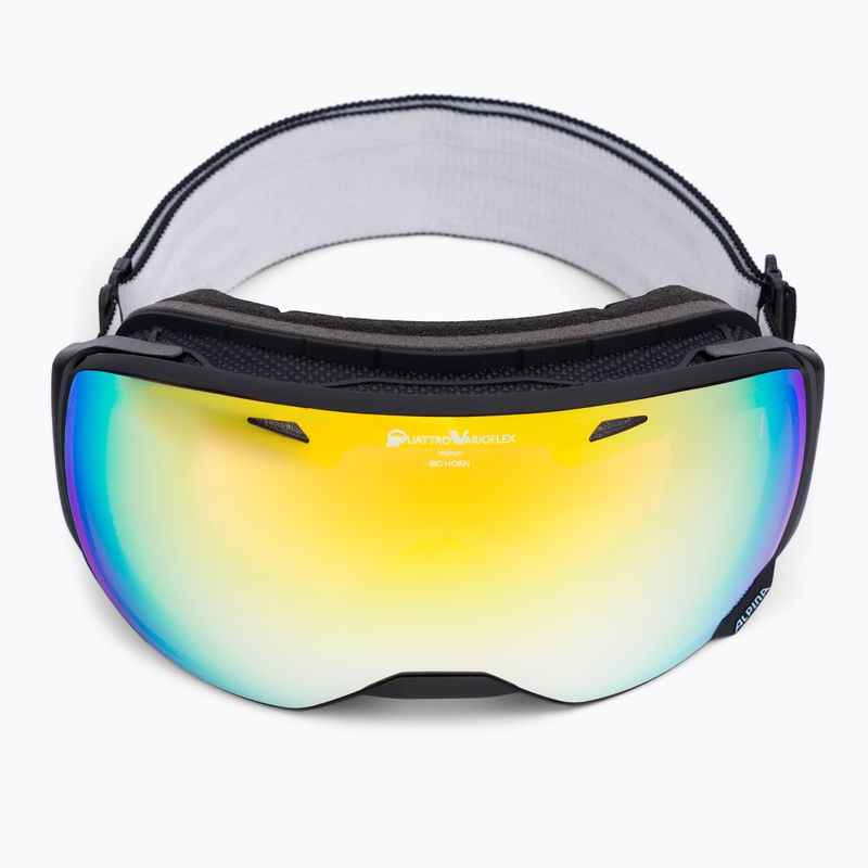 Ski goggles Alpina Big Horn QV black matt/gold sph 2