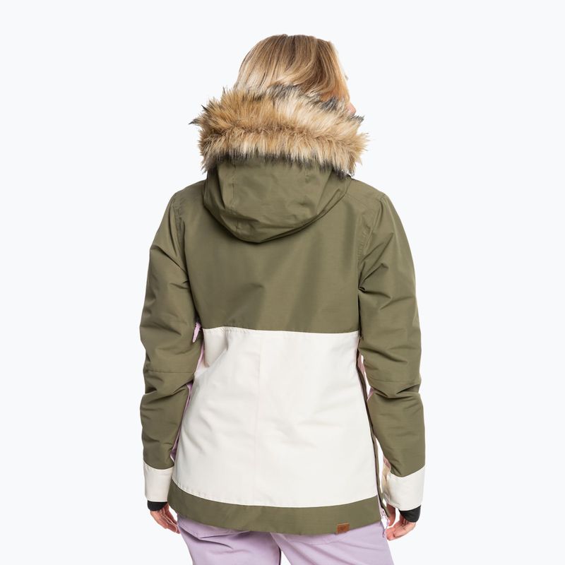 Women's snowboard jacket ROXY Shelter 2021 green 3