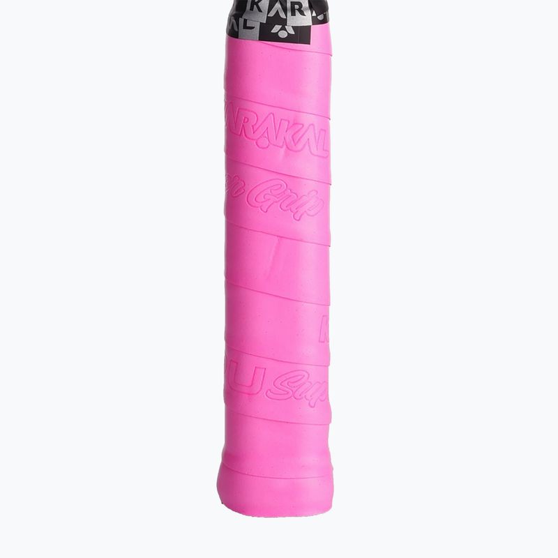 Squash racquet wrap Karakal Pu Super Grip pink / black 2