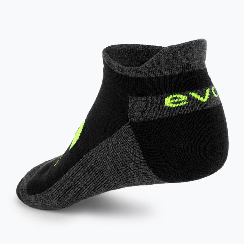 Tennis socks Evoq Ankle graphite/black/yellow 2