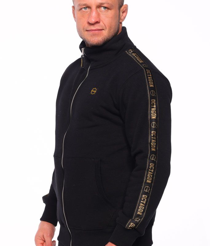 Men's Octagon Zip Stripe sweatshirt black 3