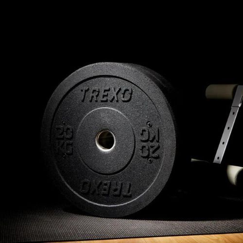 TREXO Olympic bumper weights black TRX-BMP020 20 kg 10