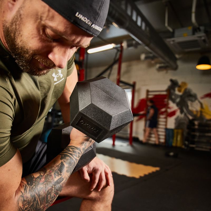 XTREXO Hex HXD150 rubberised dumbbell 15 kg 7