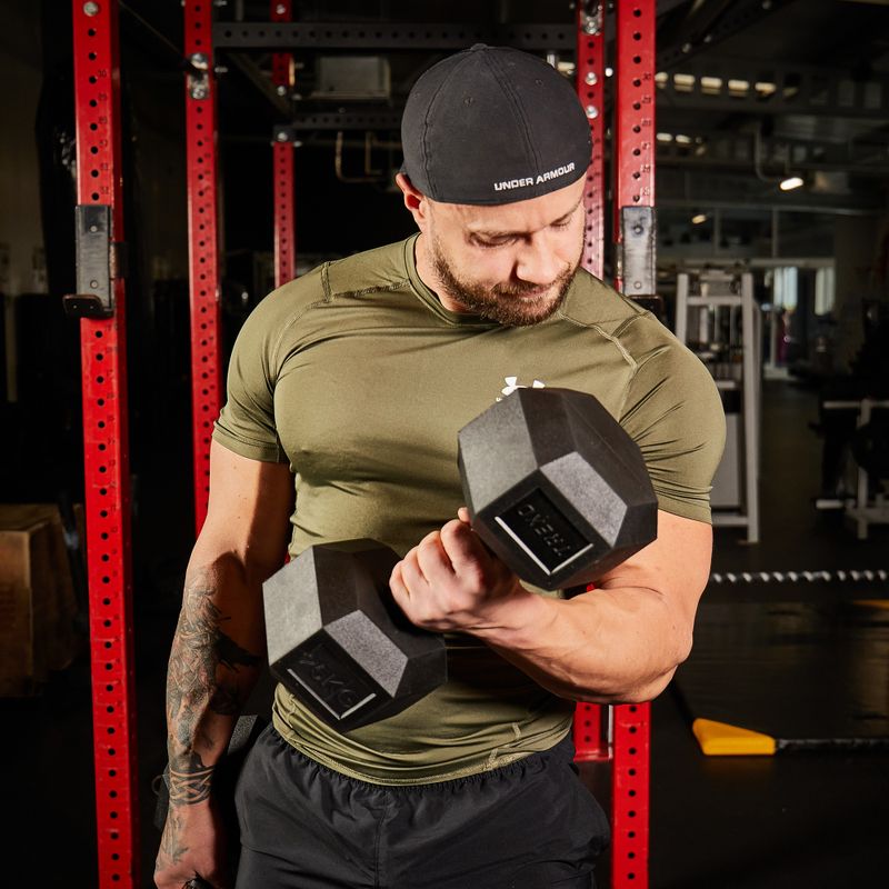 XTREXO Hex HXD250 rubberised dumbbell 25 kg 6