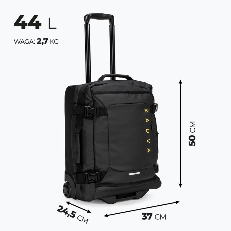 KADVA Lazio 44 l black cabin travel suitcase 3