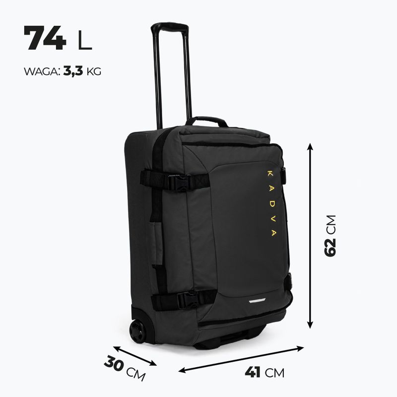 Medium travel suitcase KADVA Lazio 74 l black 3
