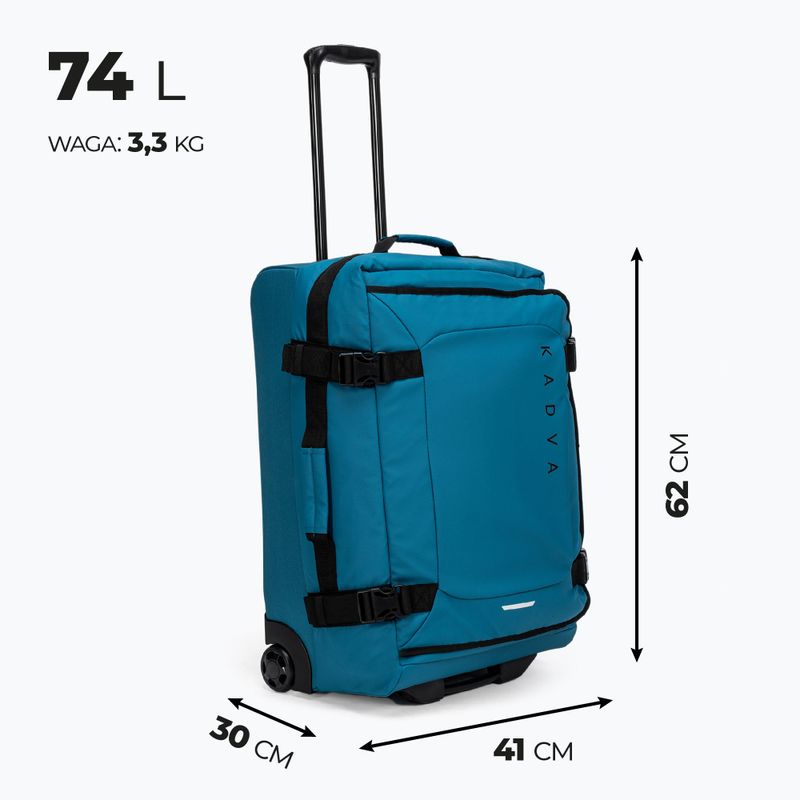 Medium travel suitcase KADVA Lazio 74 l blue 3