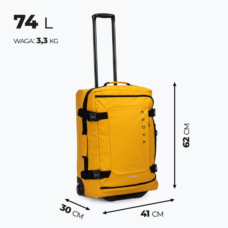 Medium travel suitcase KADVA Lazio 74 l yellow 3