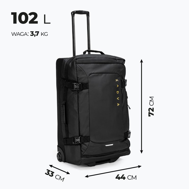 Large travel suitcase KADVA Lazio 102 l black 3