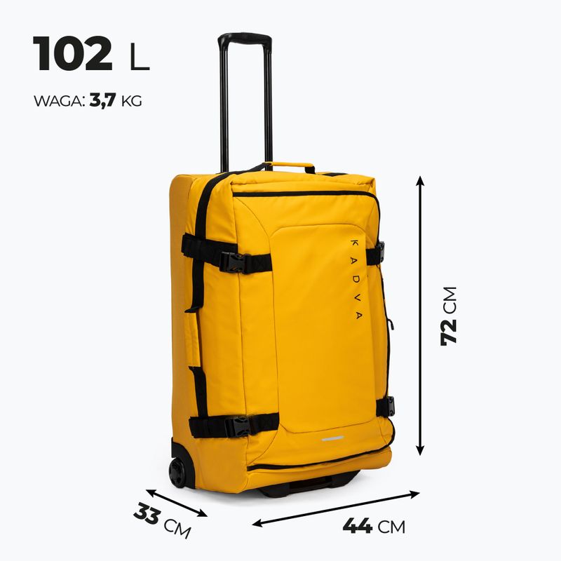 Large travel suitcase KADVA Lazio 102 l yellow 3