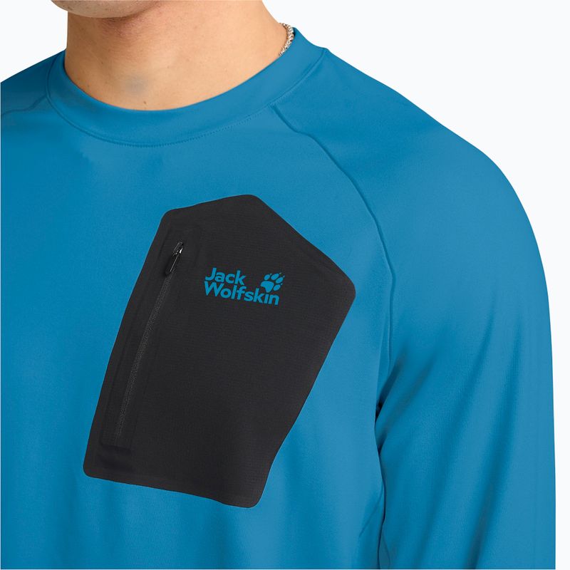 Men's longsleeve Jack Wolfskin Prelight Trail Crew aurora blue 4